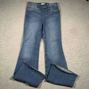 Good American Jeans Womens Size 3‎ Blue Medium Wash Flare Stretch Denim GL748T